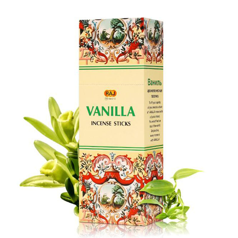 Candle Supplies India - 6 kleine Boxen, Indien-Räucherstäbchen, Vanille-Duftstäbchen, Räucherstäbchen,