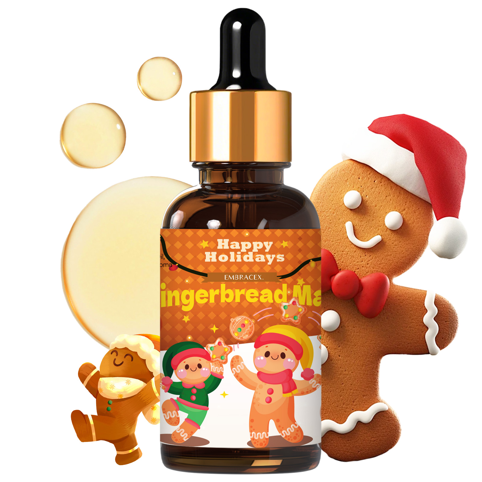 Candle Supplies Essential Oils - 30 ml ätherisches Öl mit Lebkuchenmann-Motiv,